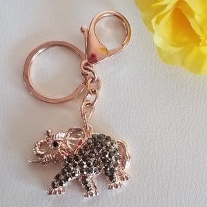 Elephant Crystal Keychain